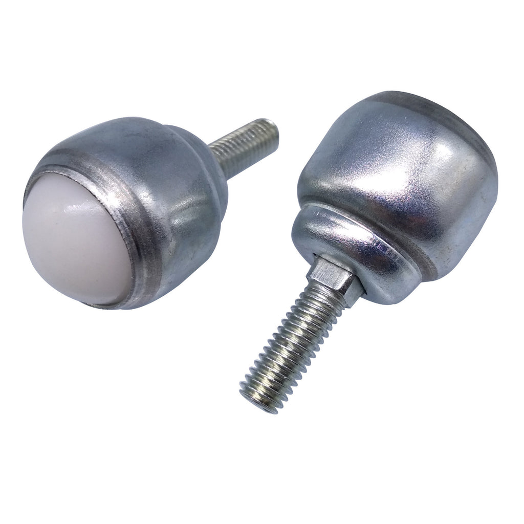 US Stock 2pcs Dia 3/4'' Nylon Ball Stud Transfer Bearing Unit Conveyor Roller M6