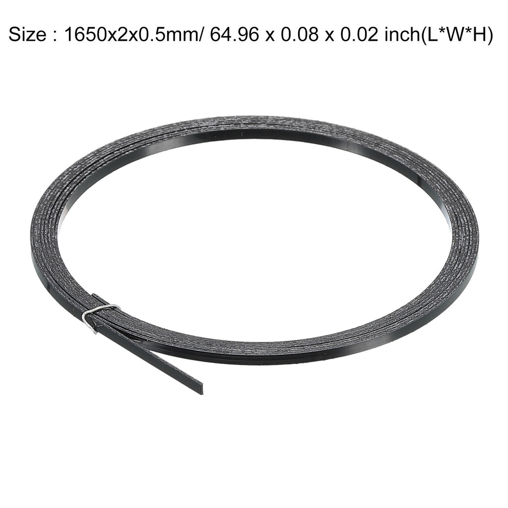 Plastic Binding Purfling Strip 1650x2x0.5mm for Guitar Black