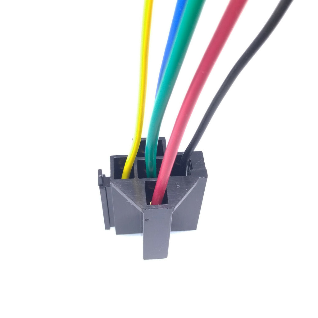 US Stock 5 pcs 5 Pin Cable Relay Socket Harness Connector DC 12V for Car