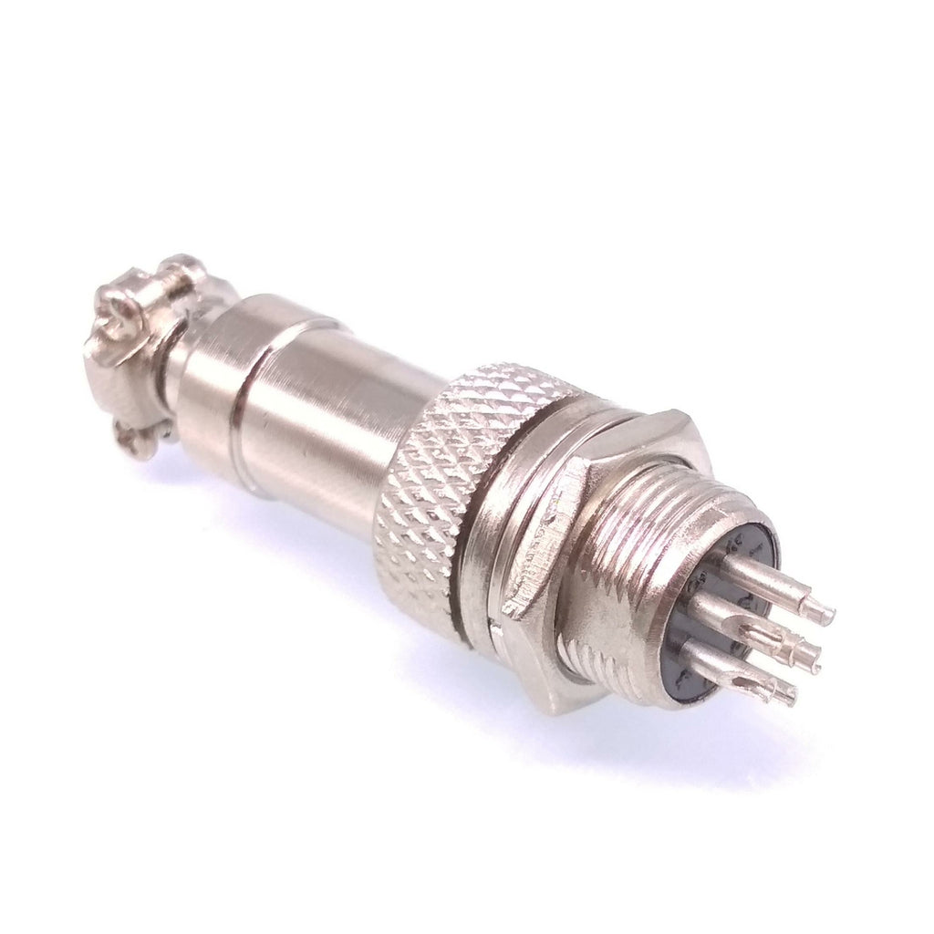 5Sets GX12 7Pin 12mm Panel Mounting Metal Aviation Connector Plug + Socket