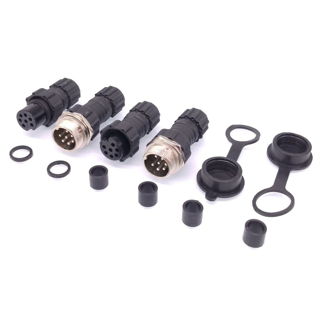 2Sets GX16 Waterproof Aviation Connector Plug Socket Sensor 7pin