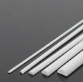 US Stock 20pcs ABS Styrene Plastic Half Round Bar Rod 1mm ±10% Dia. 9.85" White