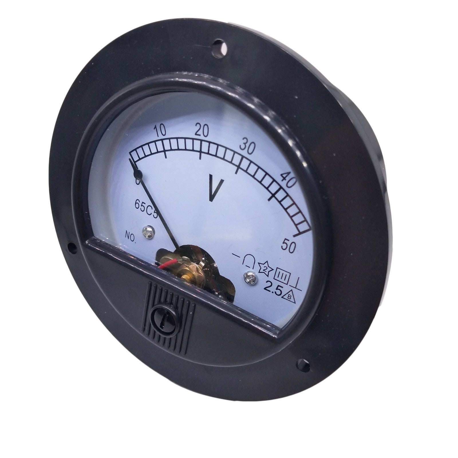 US Stock DC 0 ~ 50V Round Analog Volt Pointer Needle Panel Meter Voltmeter