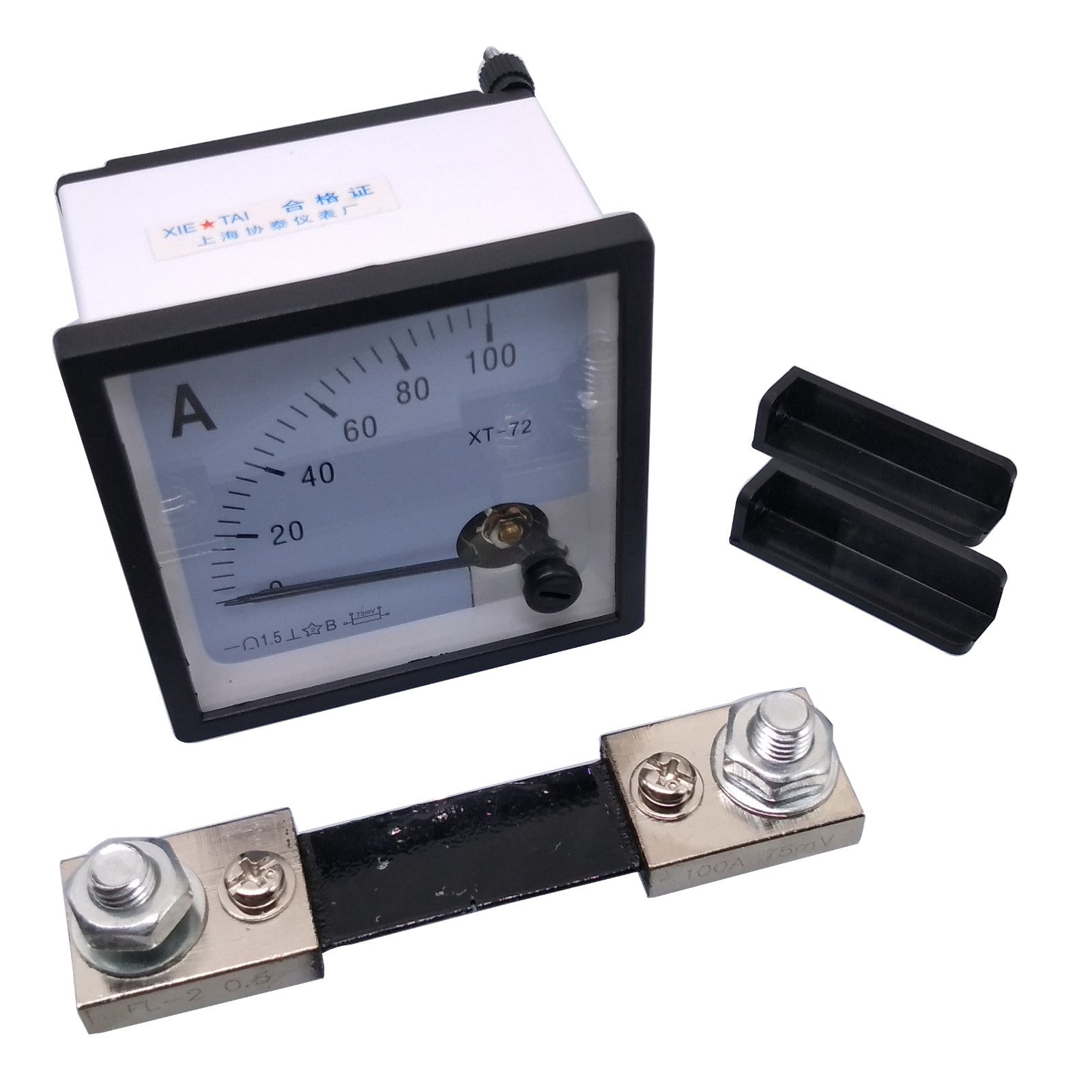 US Stock DC 0 ~ 100A Analog AMP Current Needle Panel Meter Ammeter XT-72 & Shunt