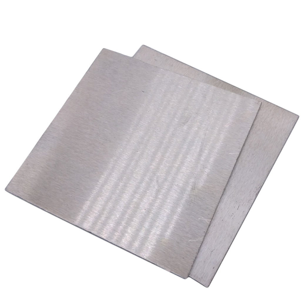 US Stock 2pcs Magnesium Alloy Sheet AZ31B Plate Silver 1 ±10% x 100 x 100mm