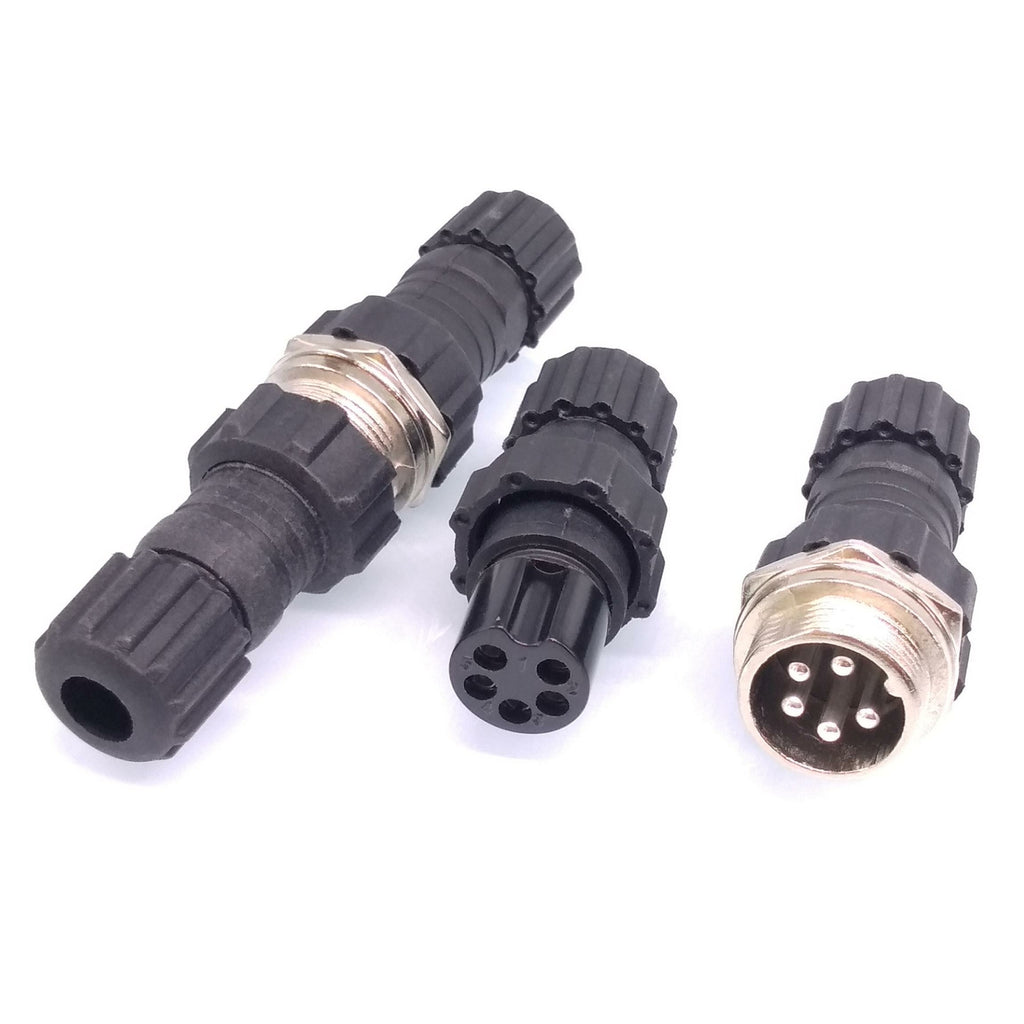 2Sets GX16 Waterproof Aviation Connector Plug Socket Sensor 5pin