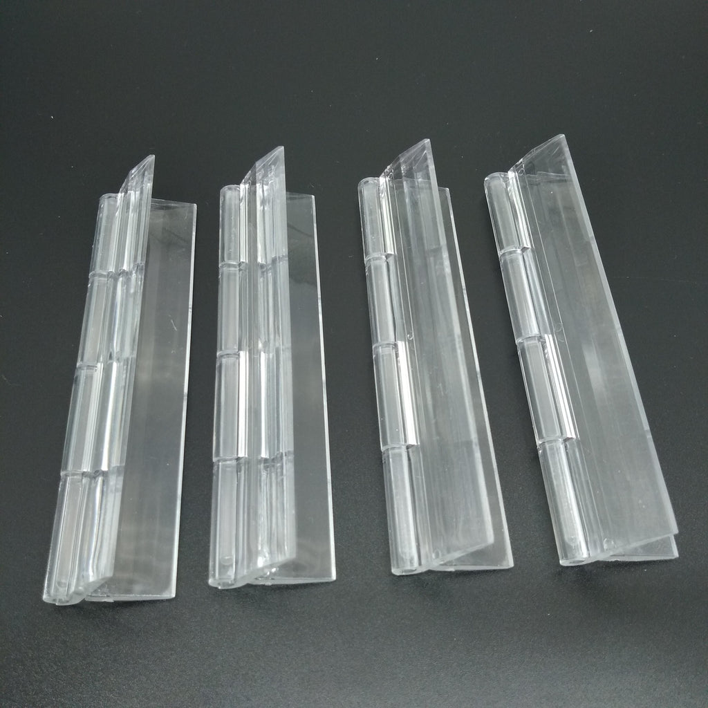 US Stock 4pcs Clear PMMA Acrylic Plastic Folding PMMA Hinge 100 x 42mm
