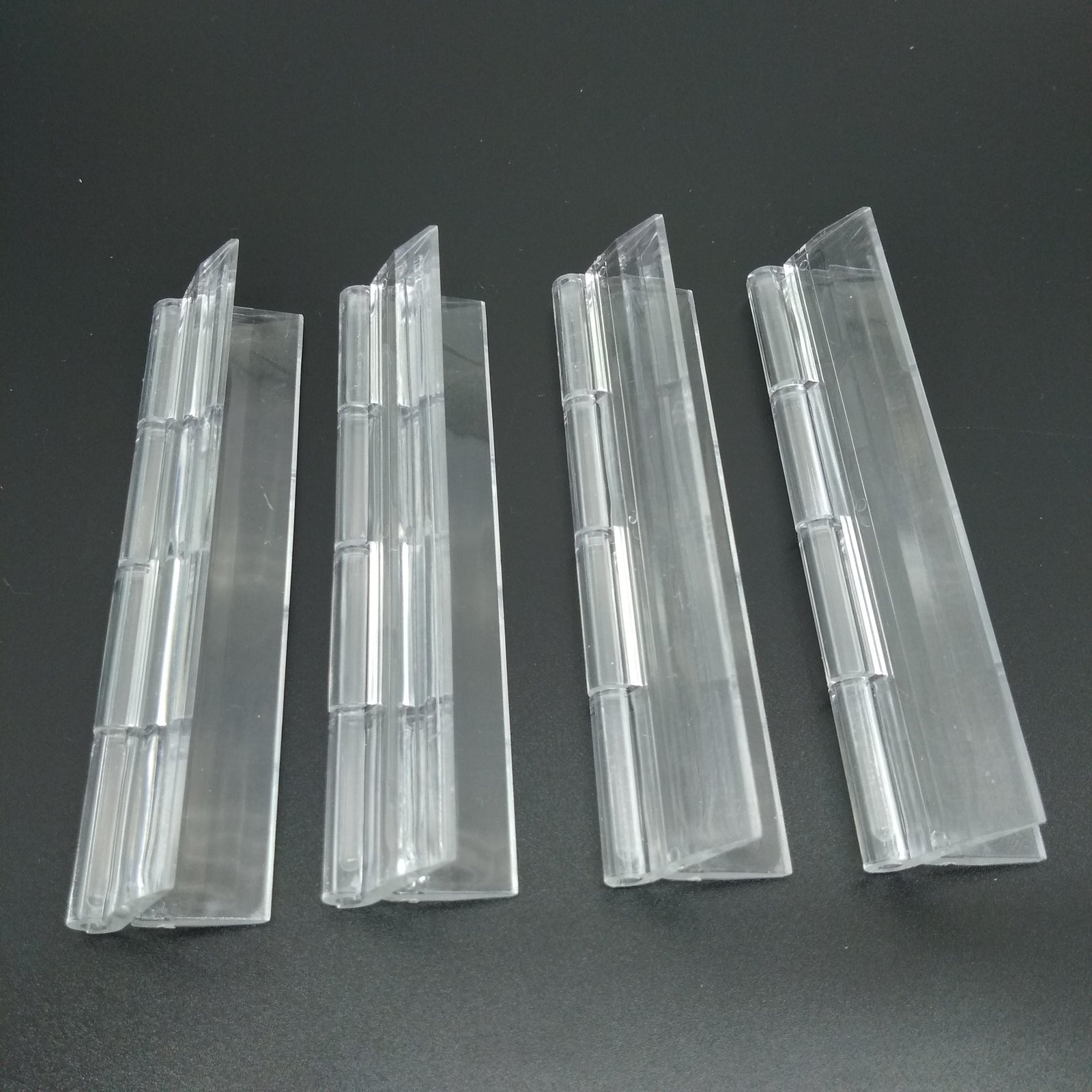 US Stock 4pcs Clear PMMA Acrylic Plastic Folding PMMA Hinge 100 x 42mm