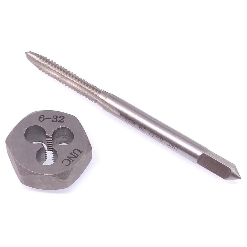 US Stock HSS 6-32 Tap & 6-32 Hexagon Die Thread Right Hand Set