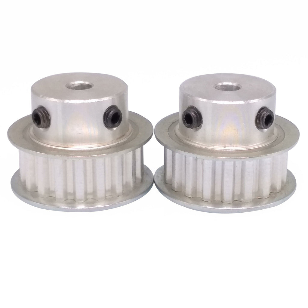 2x XL 19T Timing Belt Pulley Synchronous Wheel 6mm Bore For 10mm Width Belt