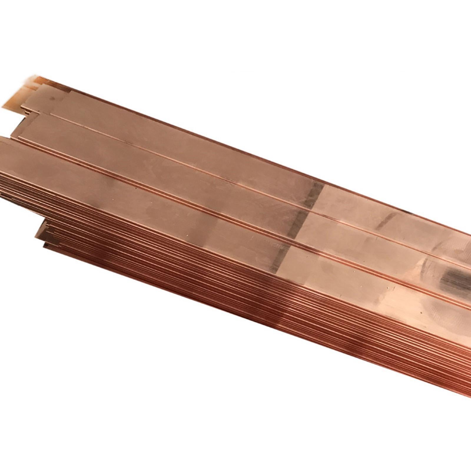 US Stock 2pcs 99% Copper T2 Cu Metal Flat Bar Plate 2mm x 12mm x 250mm