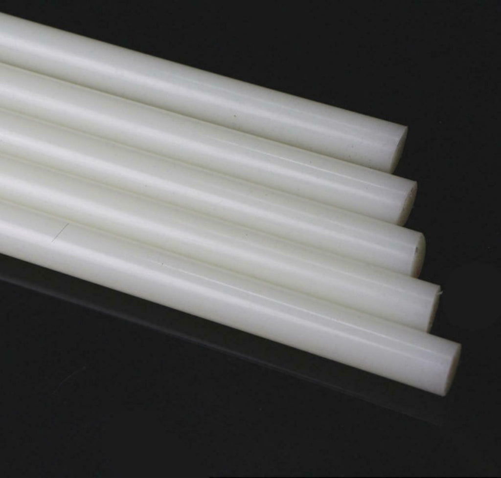 PA6 Nylon Round Rod Stick Bar Stock White Dia. 4mm ±10% Long 330mm(13 inch)