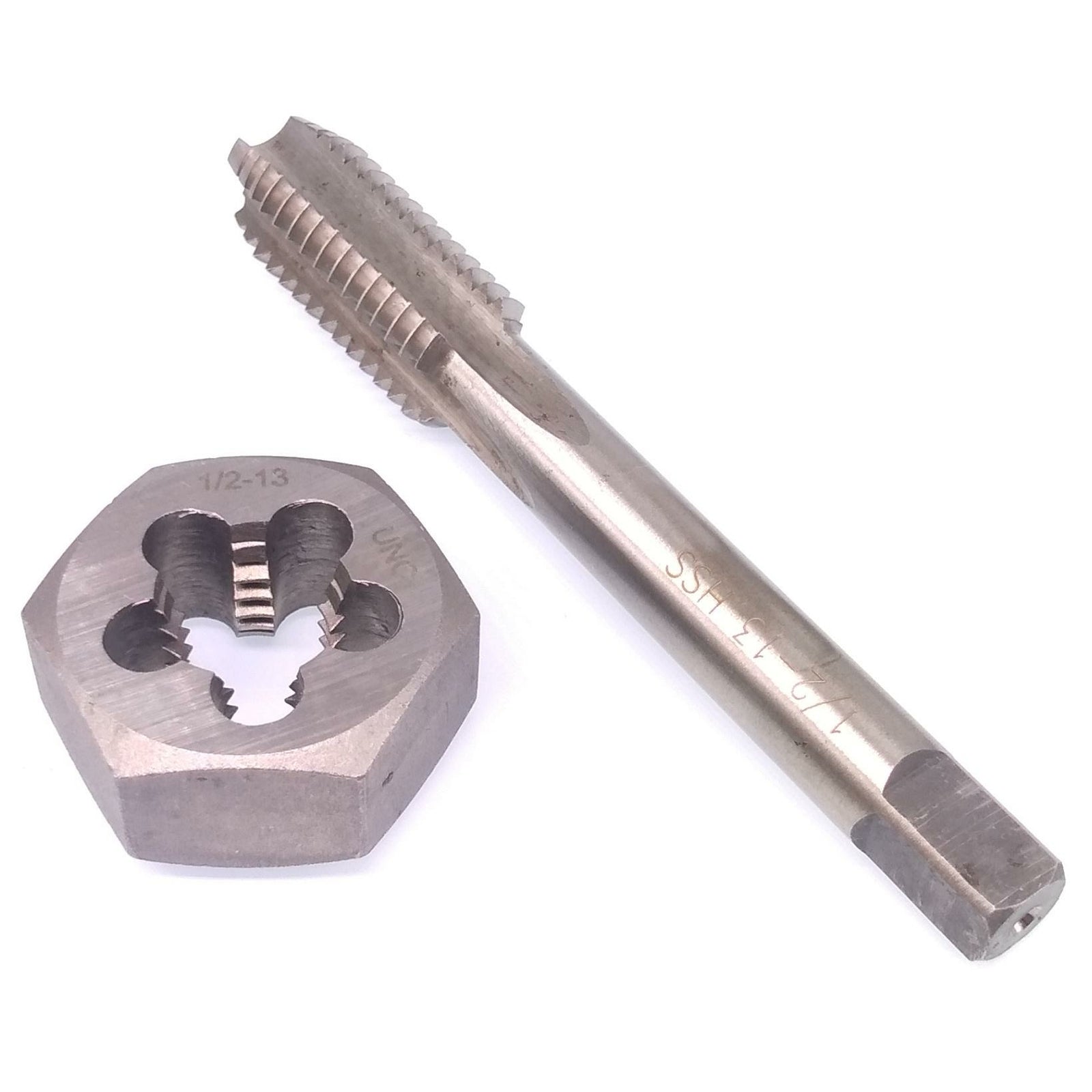 US Stock HSS 1/2-13 Tap & 1/2-13 Hexagon Die Thread Right Hand Set