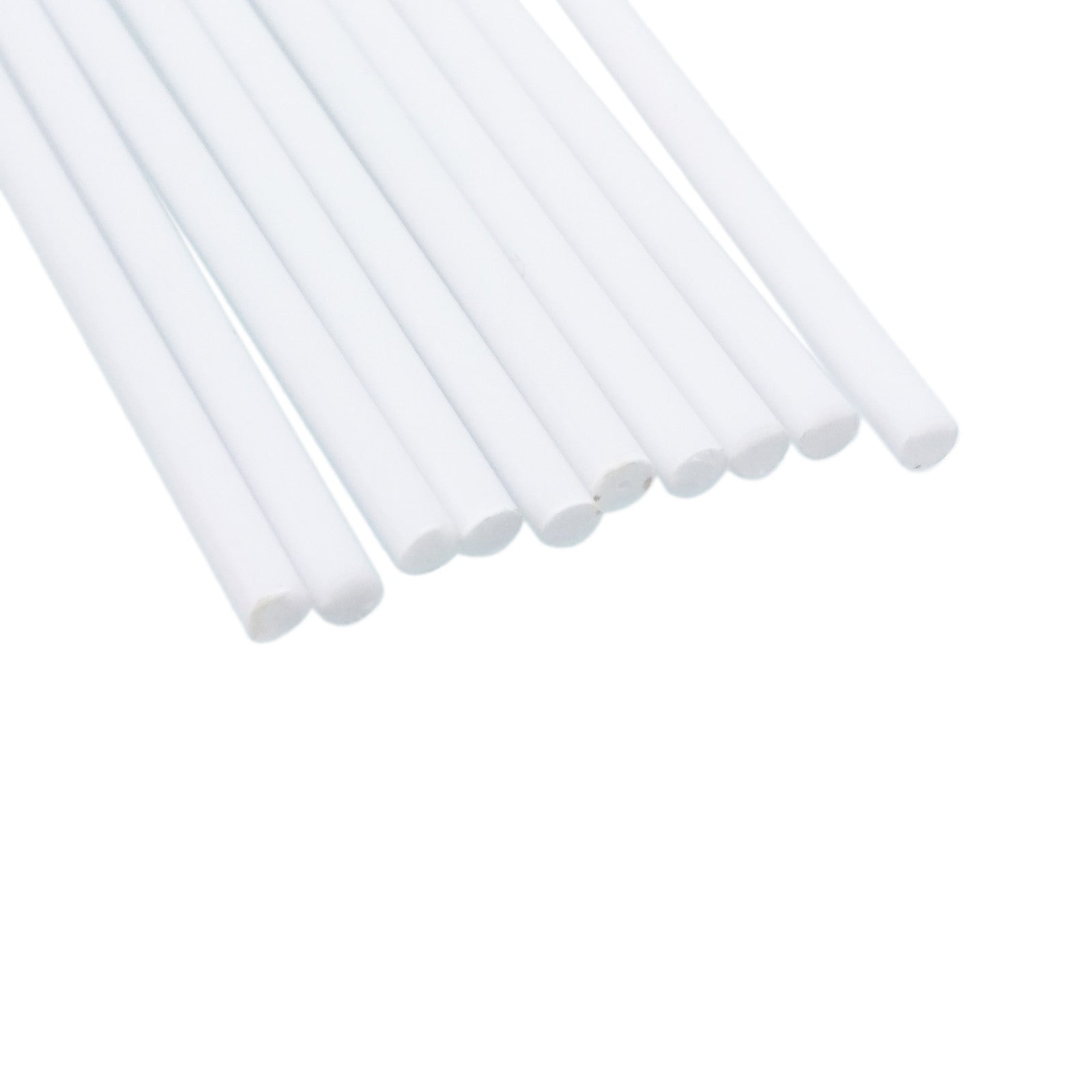 US Stock 10x ABS Styrene Plastic Round Bar Rod Dia 2mm ±10% 9.8" 250mm White
