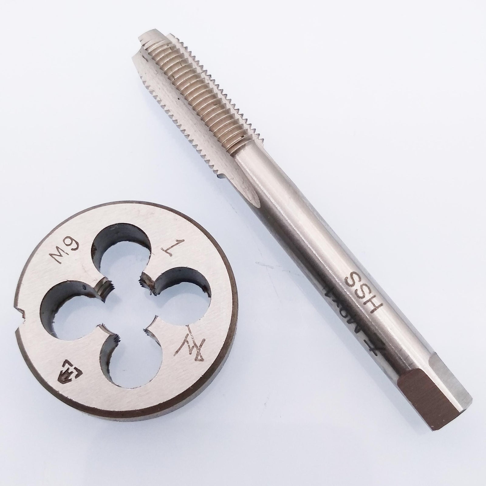 US Stock HSS M9 x 1mm Tap & M9 x 1.0mm Die Metric Thread Left Hand