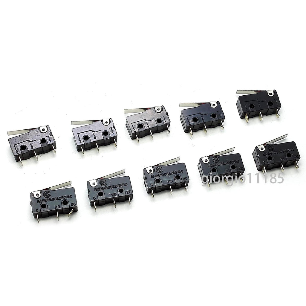 AU Stock 10pcs Laser Machine Micro Limit Sensor Switch 3 PIN SPDT KW12 3A 250VAC