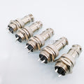 5 Pair Aviation Plug 2Pin Female Panel Metal Wire Connector 16mm GX16-2