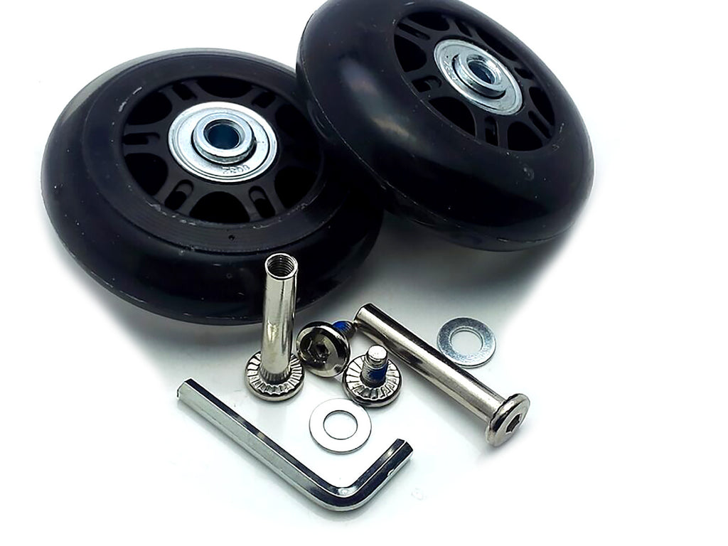 2Set OD 70mm Luggage Suitcase Replacement Wheels Axles Repair Wrench 24mm