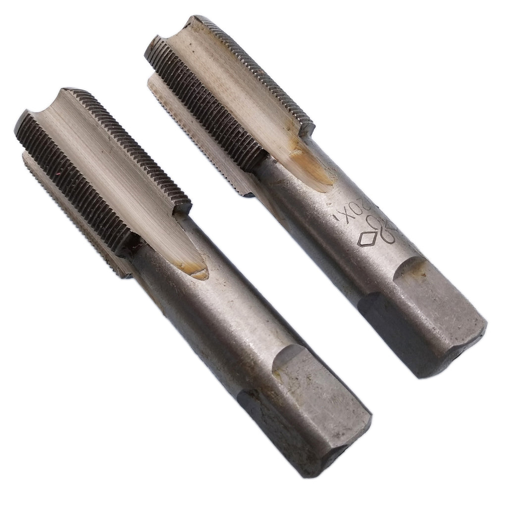 US Stock HSS 20mmx1 Metric Taper and Plug Tap Right Hand Thread M20 x 1mm Pitch