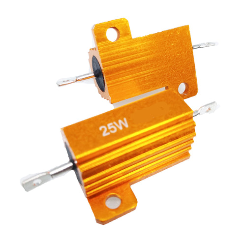 2pcs 10 ohm 10R 25W Watt Aluminum Housed Metal Case Wirewound Resistors