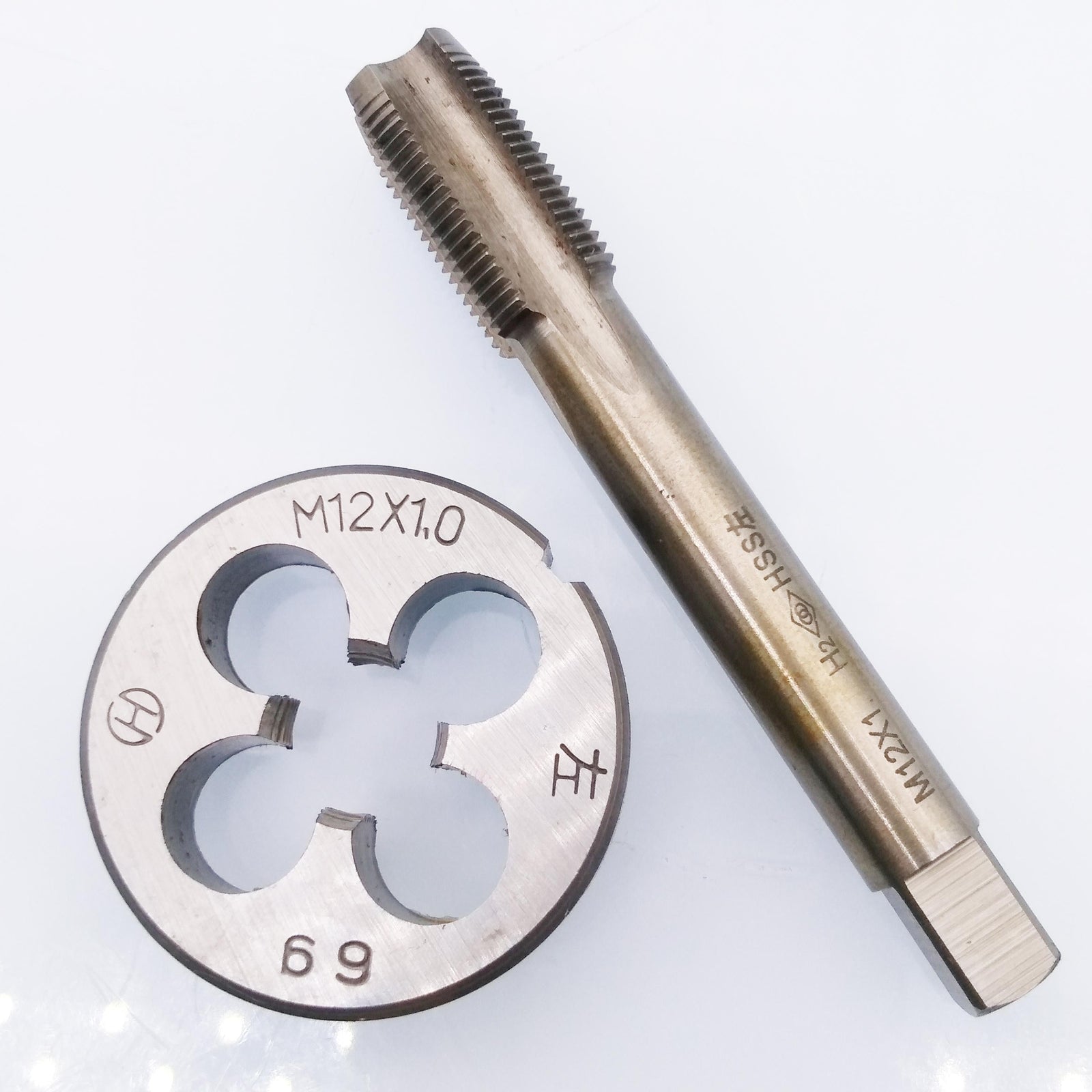 US Stock HSS M12 x 1mm Tap & M12 x 1.0mm Die Metric Thread Left Hand