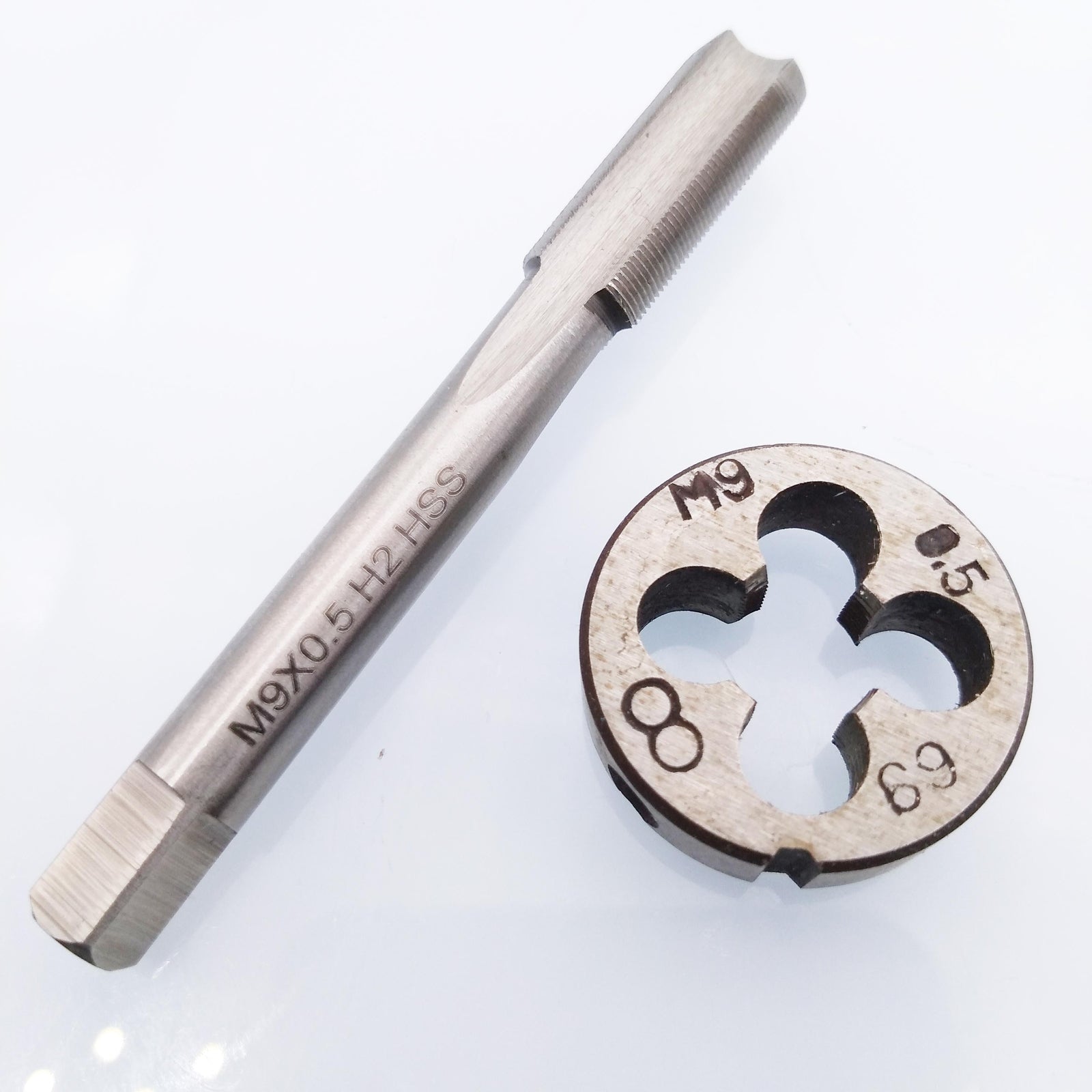 HSS M9 x 0.5mm Tap & M9 x 0.5mm Die Metric Thread Right Hand