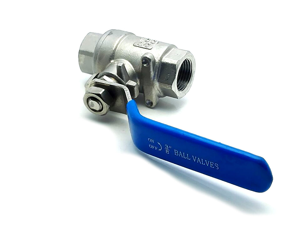 US Stock 3/8" NPT Female 304 Stainless Steel Full Port Ball Valve WOG1000
