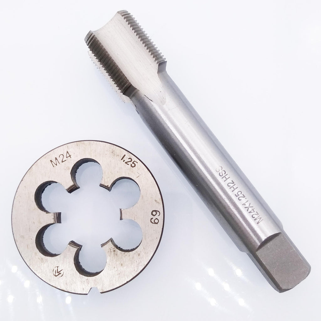 AU Stock HSS M24 x 1.25mm Tap & M24 x 1.25mm Die Metric Thread Right Hand