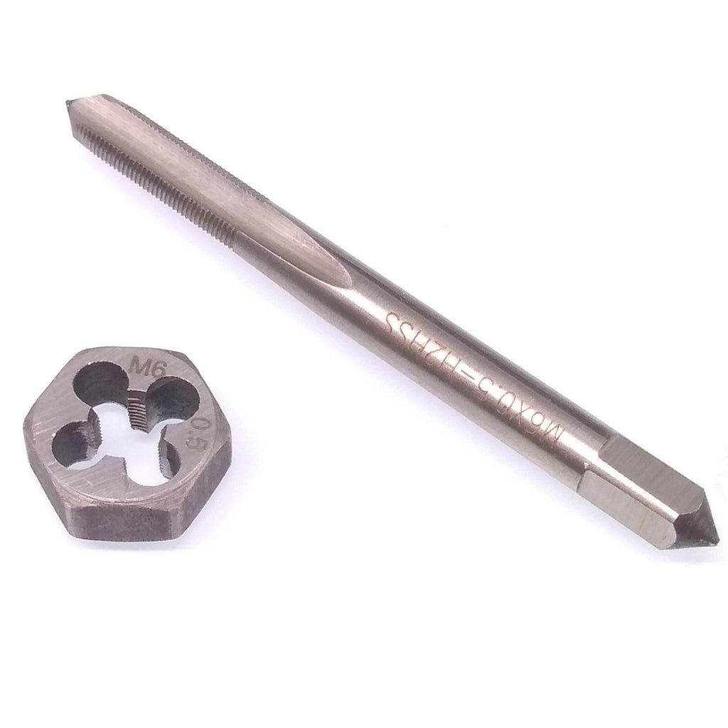 US Stock HSS M6 x 0.5mm Tap & 6 x 0.5mm Hexagon Die Metric Thread Right Hand Set