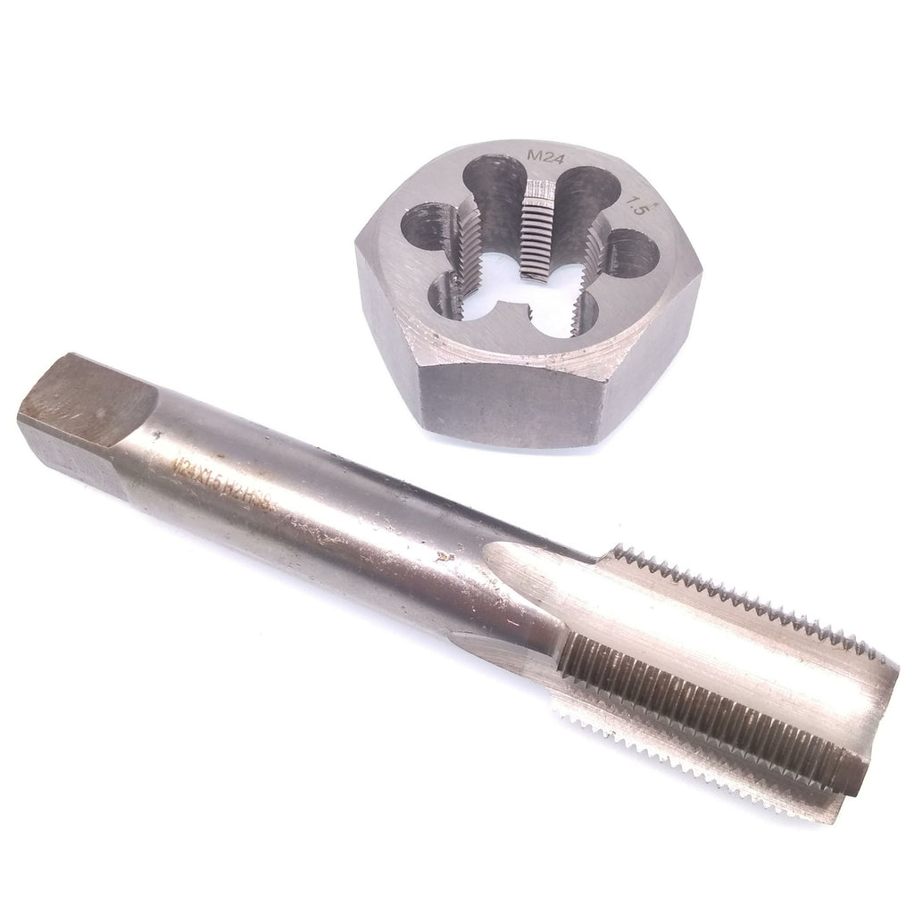 US Stock HSS M24 x 1.5mm Tap & 24x1.5mm Hexagon Die Metric Thread Right Hand Set