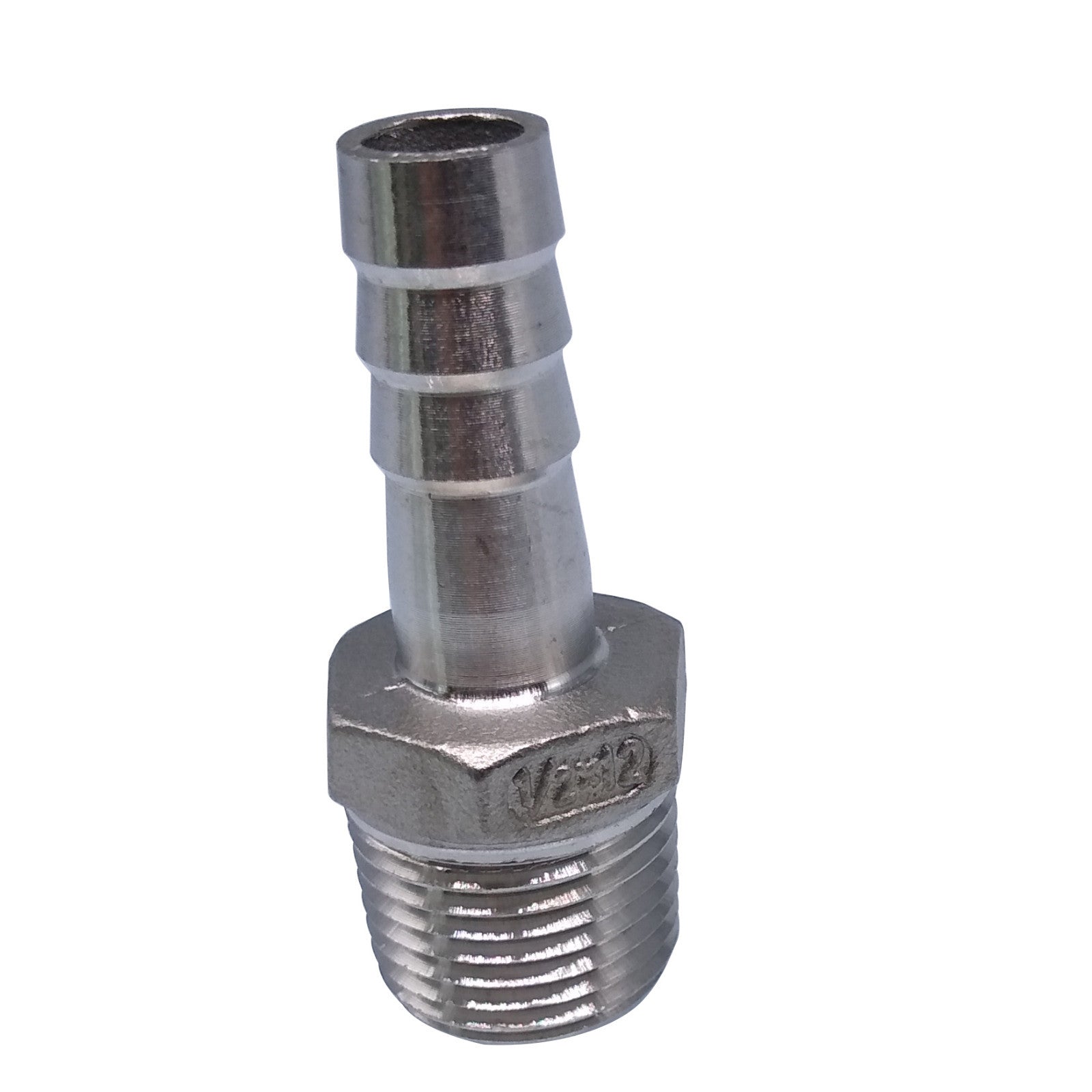US Stock 2pcs 1/2" Male Thread Pipe Fitting 12mm Barb Hose Connector SS 304 NPT