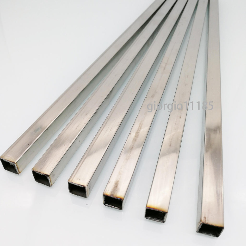 US Stock 6pcs 10mm x 10mm 12" Long 0.5mm Wall 304 Stainless Steel Square Tube