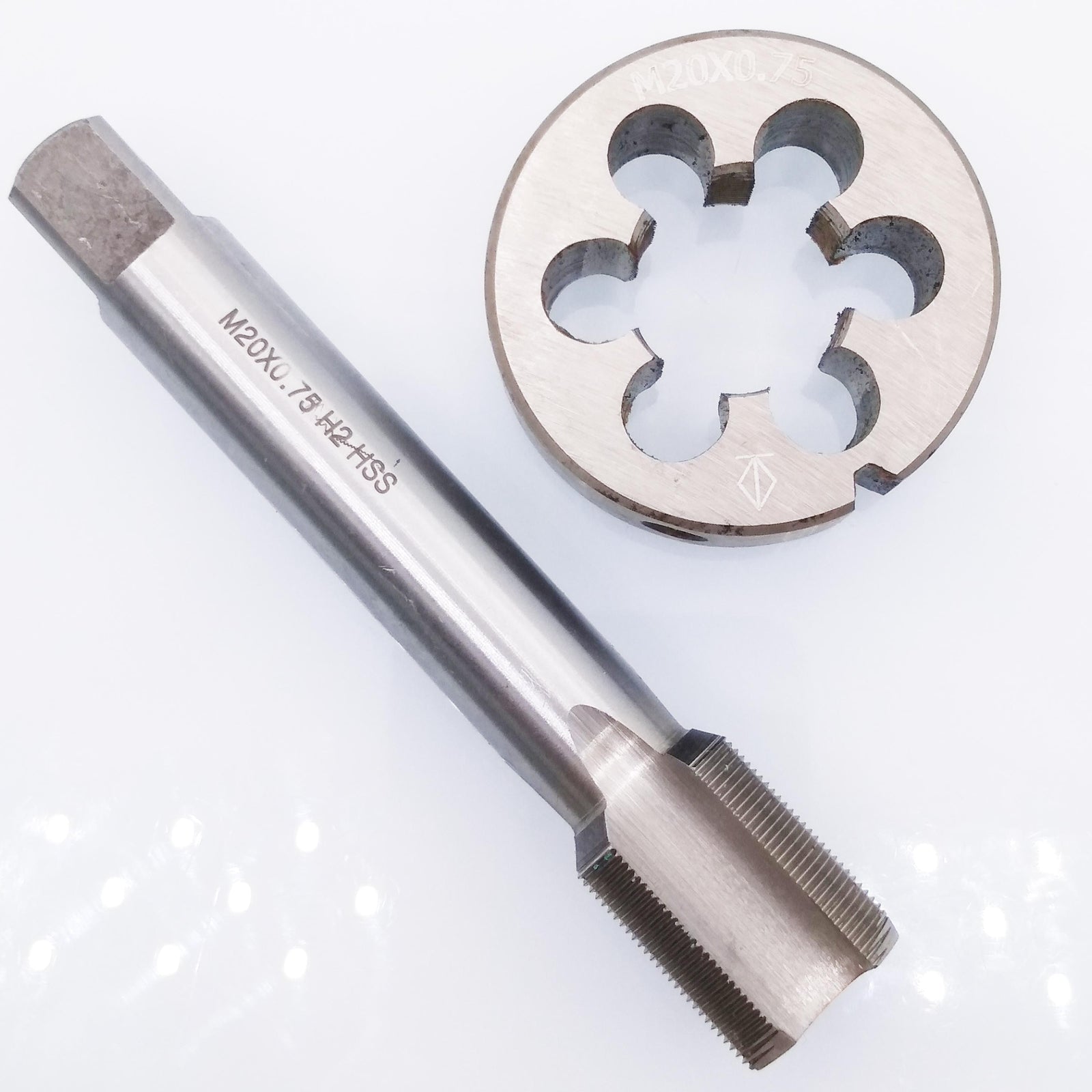 US Stock HSS M20 x 0.75mm Tap & M20 x 0.75mm Die Metric Thread Right Hand