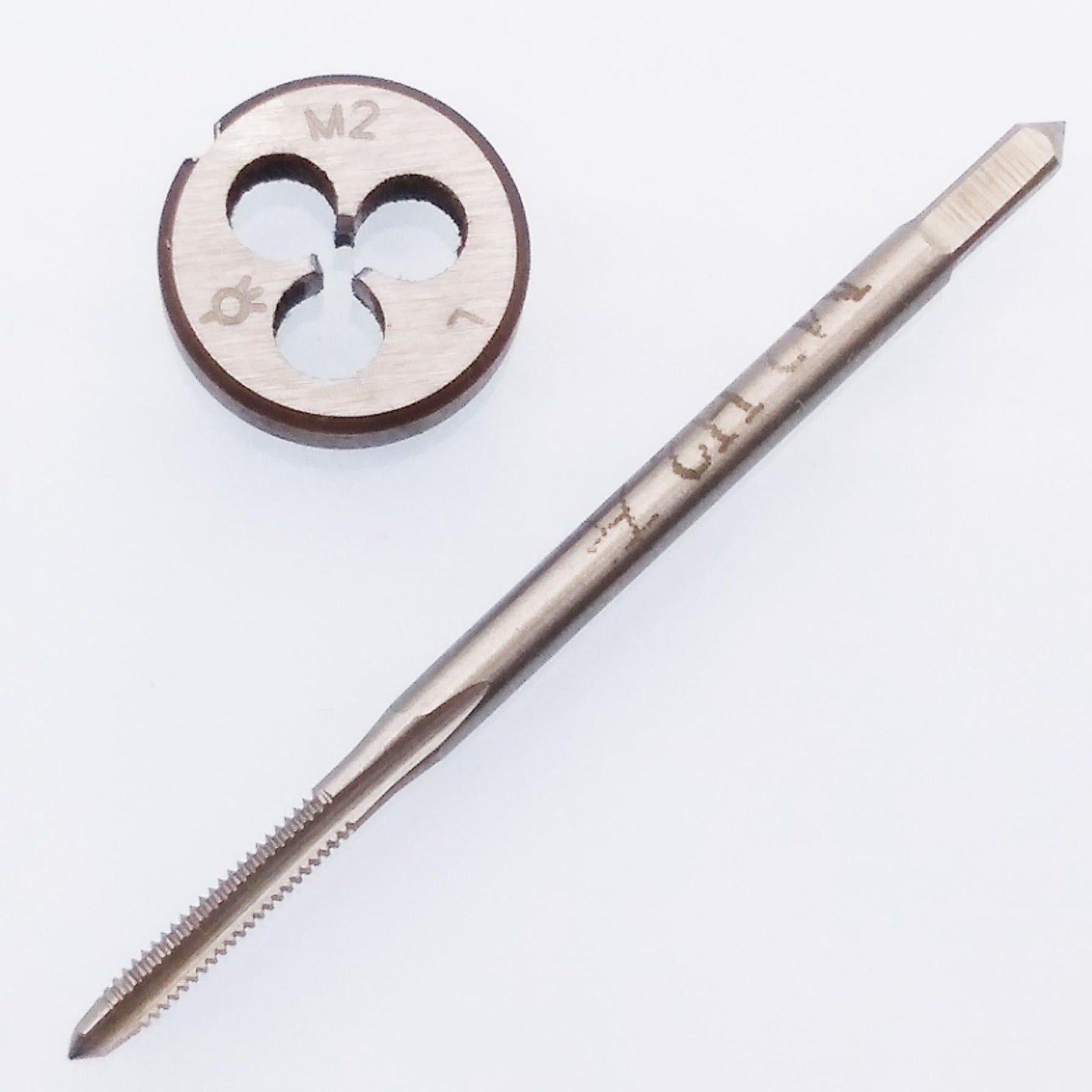 US Stock HSS M2 x 0.4mm Tap & M2 x 0.4mm Die Metric Thread Left Hand