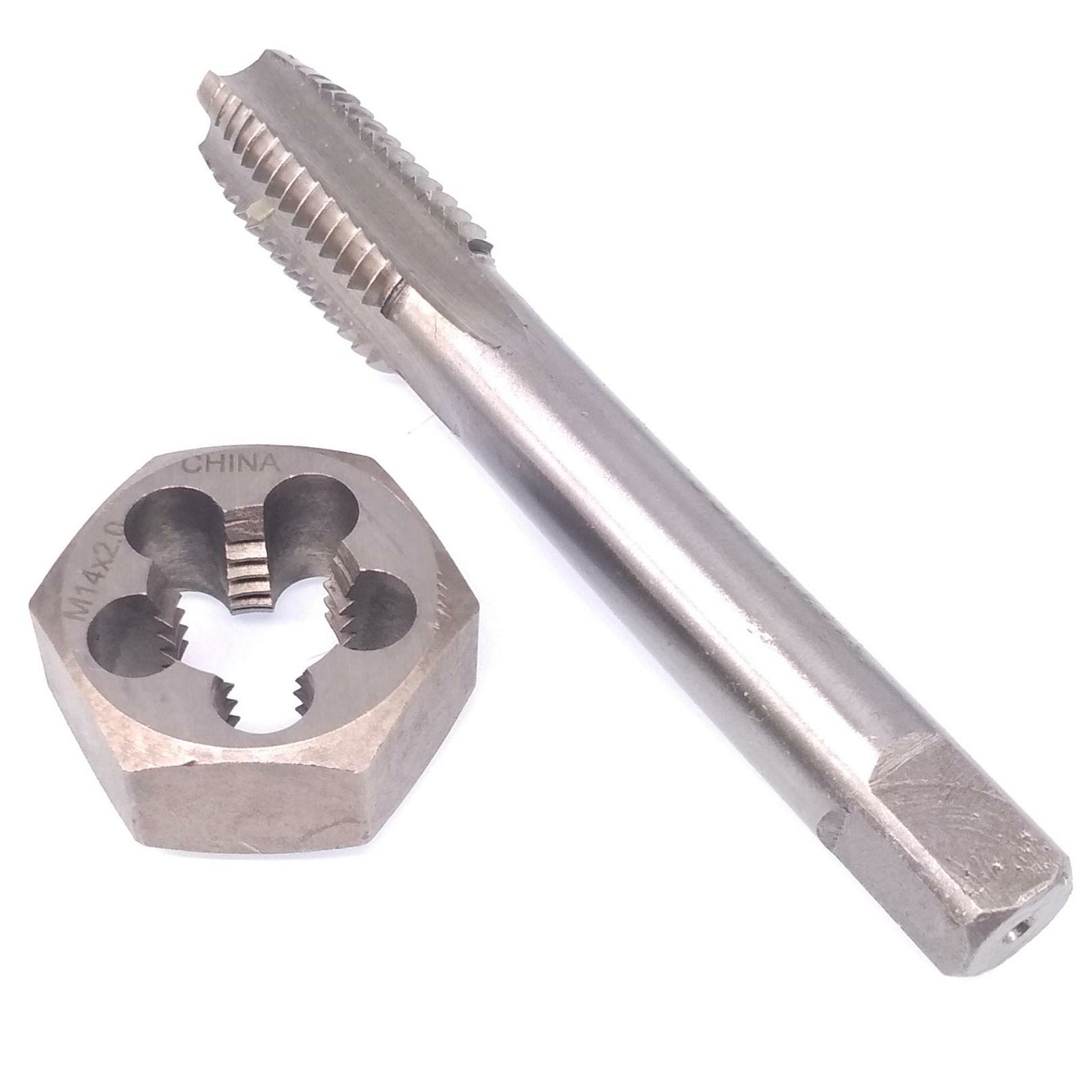 US Stock HSS M14 x 2mm Tap & M14 x 2mm Hexagon Die Metric Thread Right Hand Set