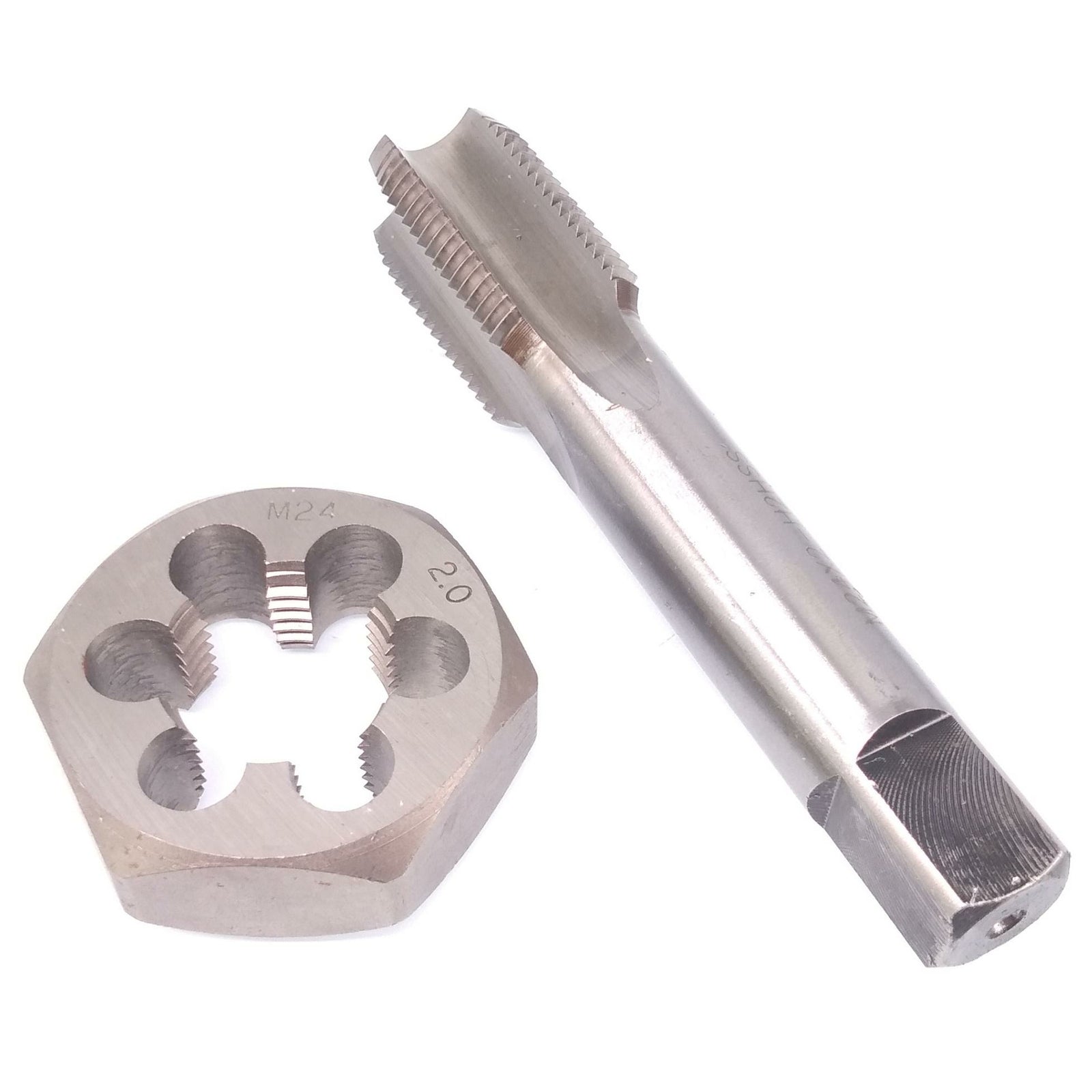 US Stock HSS M24 x 2mm Tap & M24 x 2mm Hexagon Die Metric Thread Right Hand Set