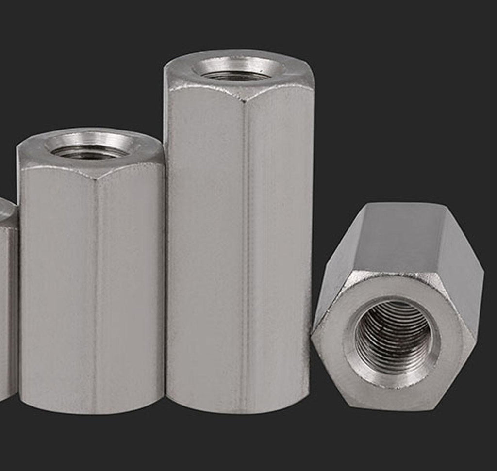 US Stock 5pcs M6 x 1 x 25mm Stainless steel Long Coupling Hex Nut Connector