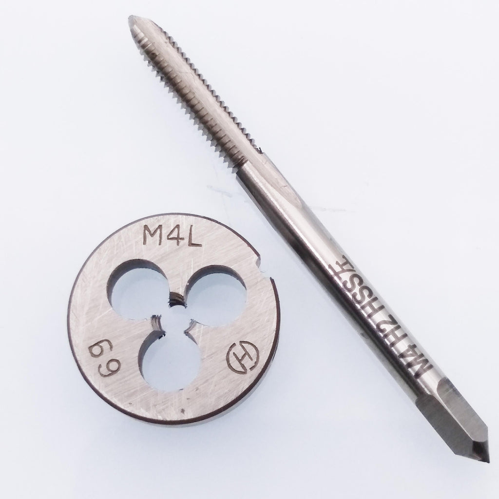 US Stock HSS M4 x 0.7mm Tap & M4 x 0.7mm Die Metric Thread Left Hand