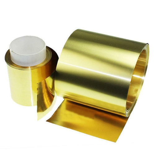 0.05mm ±10% x 100mm x 1000mm H62 Brass Metal Thin Sheet Foil Plate Roll
