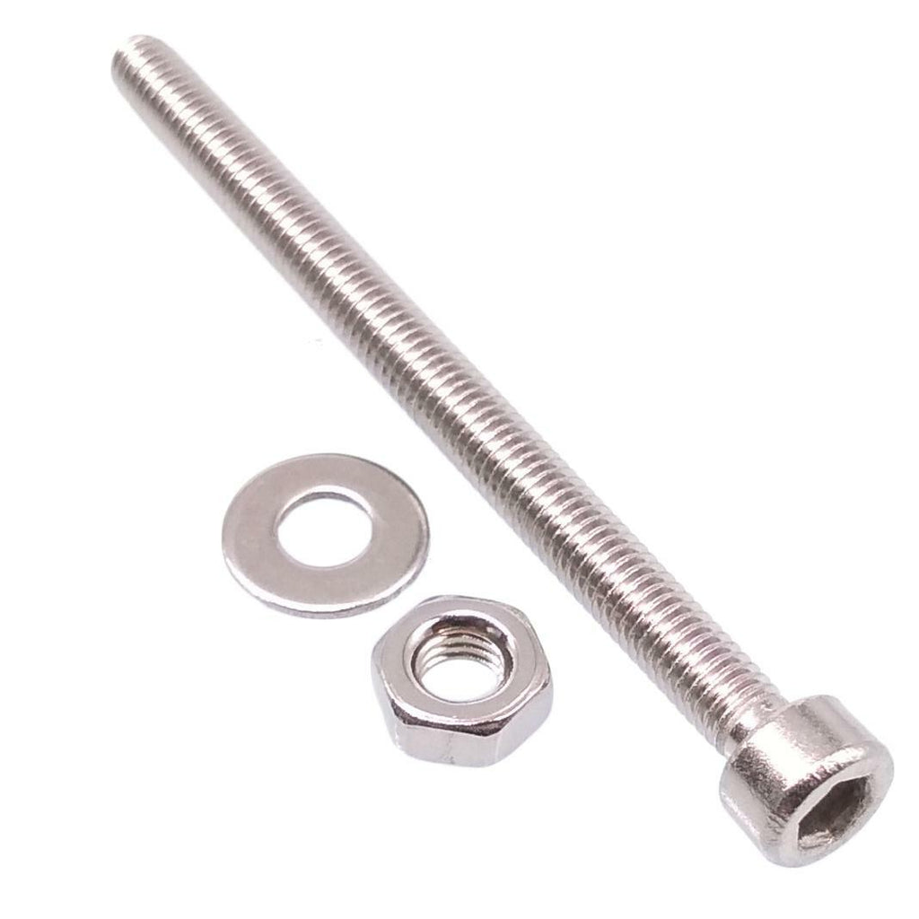 100x M3 x 35mm Socket Head Cap Screws Stainless Steel Allen Socket Nuts Washers
