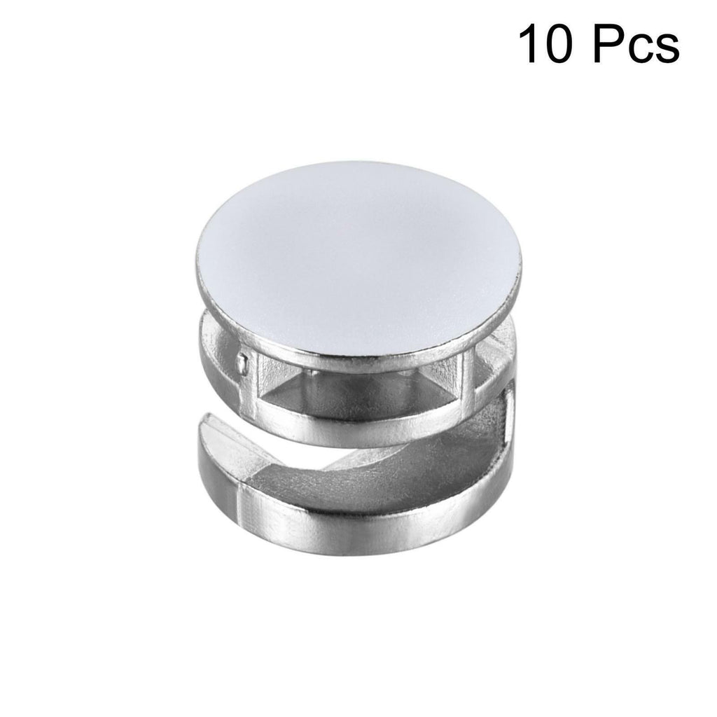 10pcs Furniture Connector Cam Lock Fittings 15mm x 12mm with White Cover