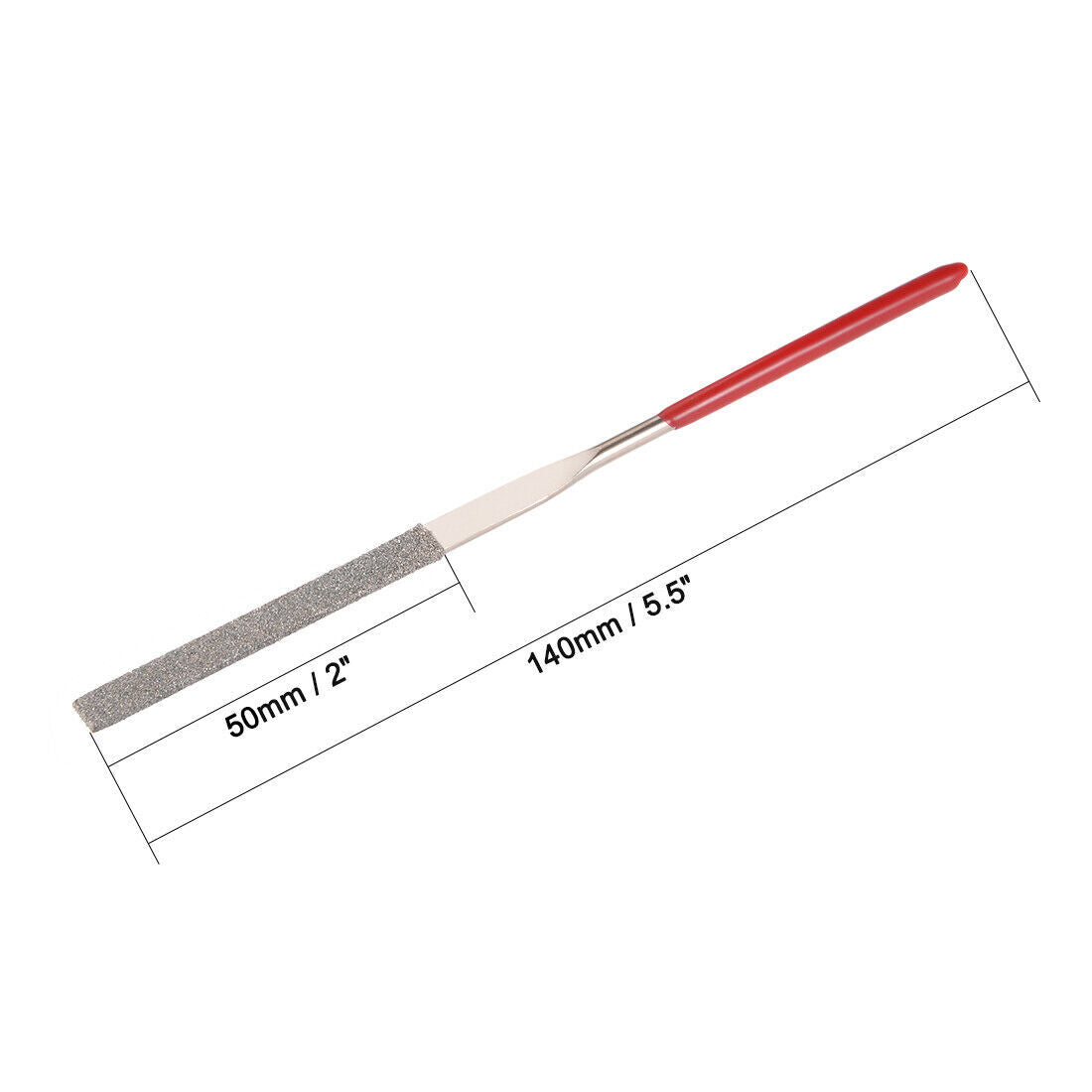 2pcs 3mm x 140mm Flat Diamond Needle File 150 Grit