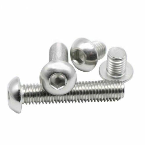 100pcs Button Head Hex Socket Stainless Steel Screws & Nuts #2-56 x 3/16