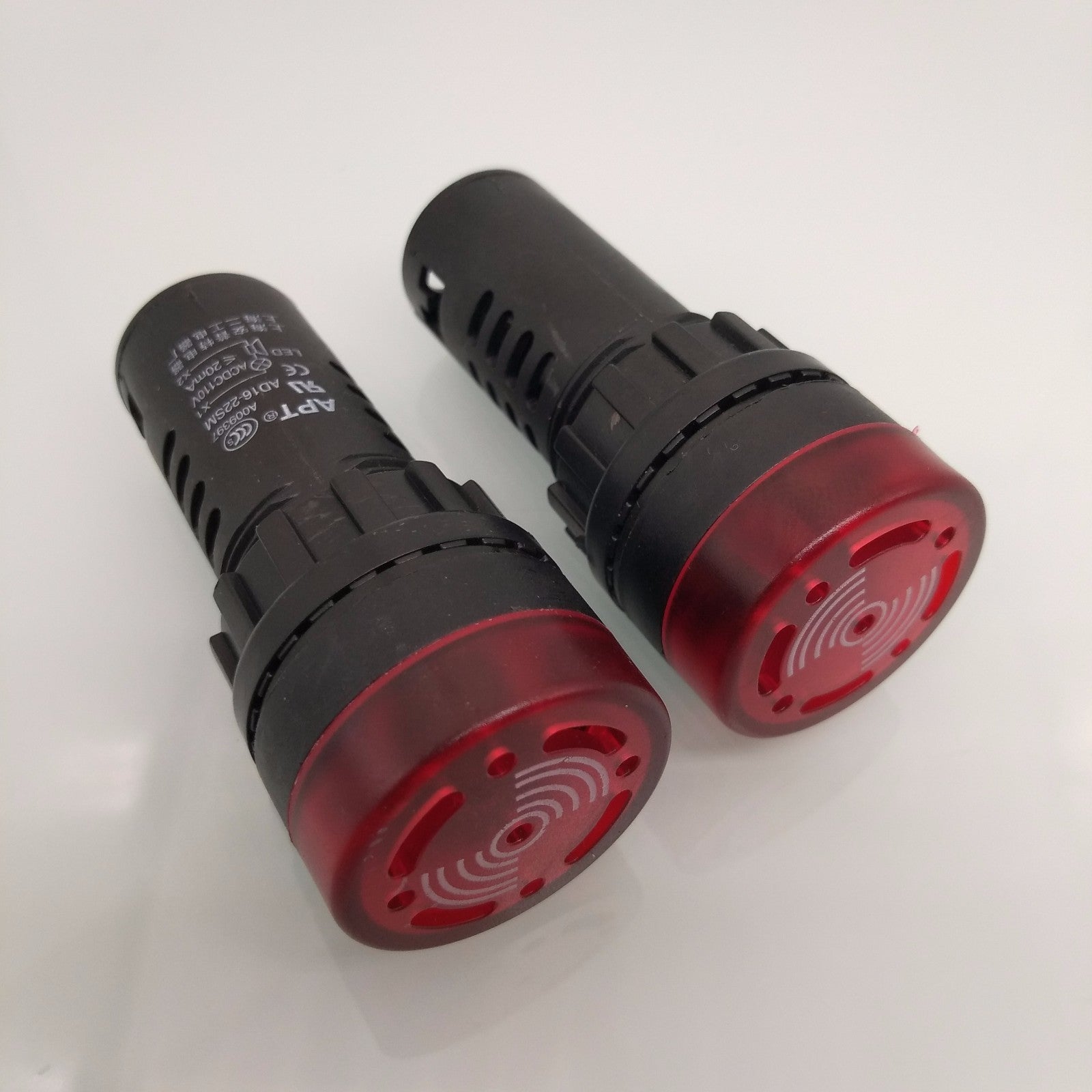AU Stock2pc AD16-22SM 22mm 12V Red LED Indicator Light Signal Flash Buzzer Beep