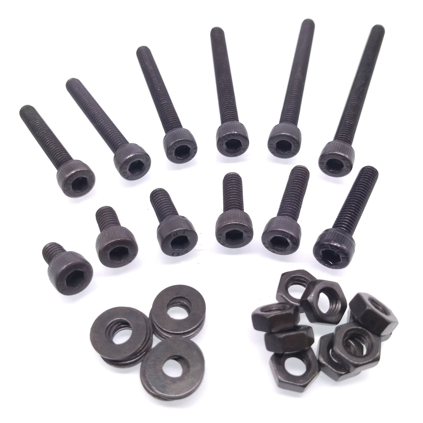 380x M4 Socket Head Cap Screws Steel Allen Socket Nuts Washers Assortment Kit