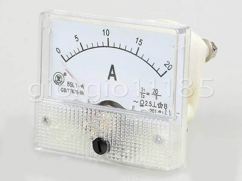 US Stock Analog AMP Current Panel Meter Gauge AC 0-20A 85L1 &Current Transformer