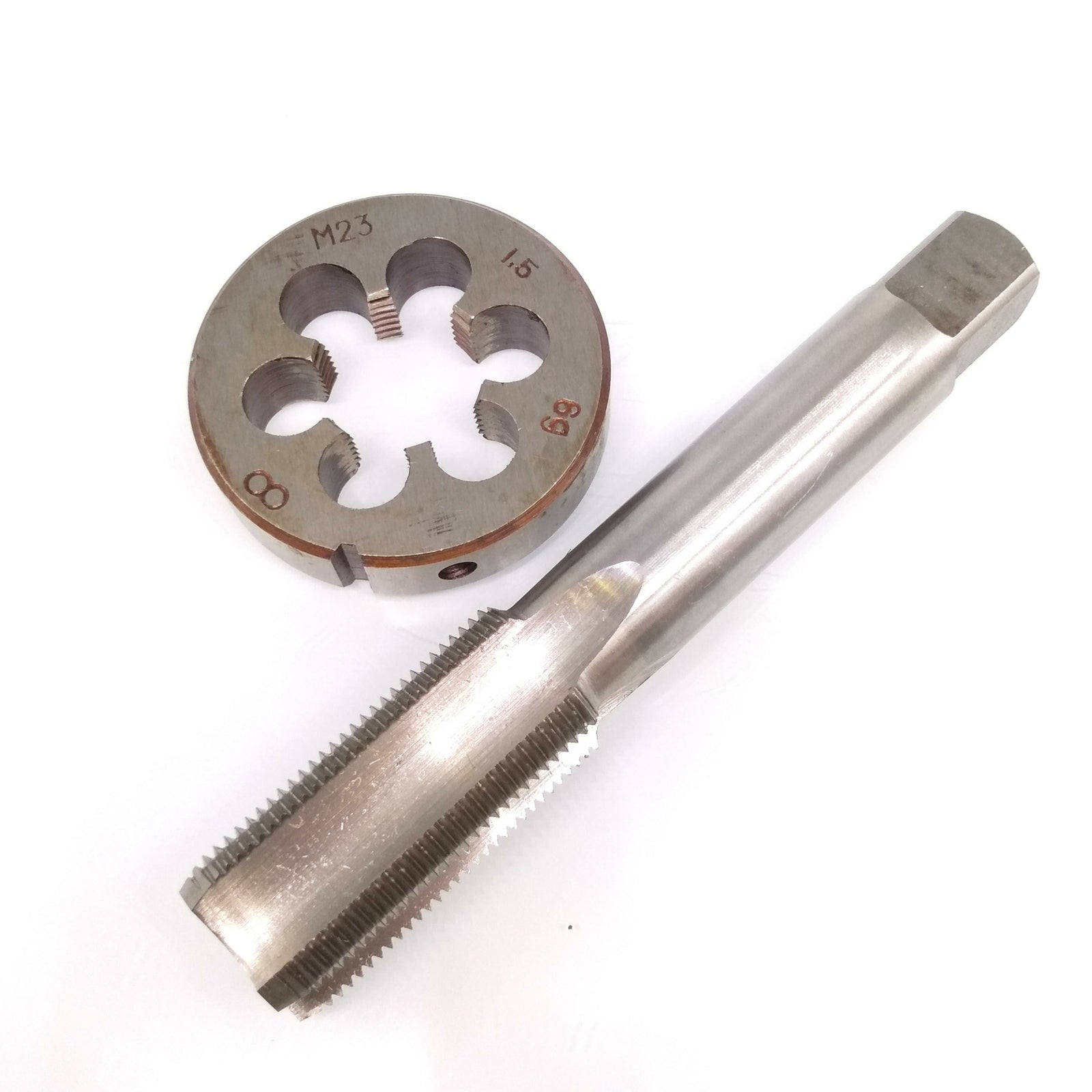 US Stock HSS M23 x 1.5mm Tap & M23 x 1.5mm Die Metric Thread Right Hand