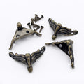 4pcs Jewelry Chest Gift Box Wood Case Decorative Feet Leg Corner Protector Guard