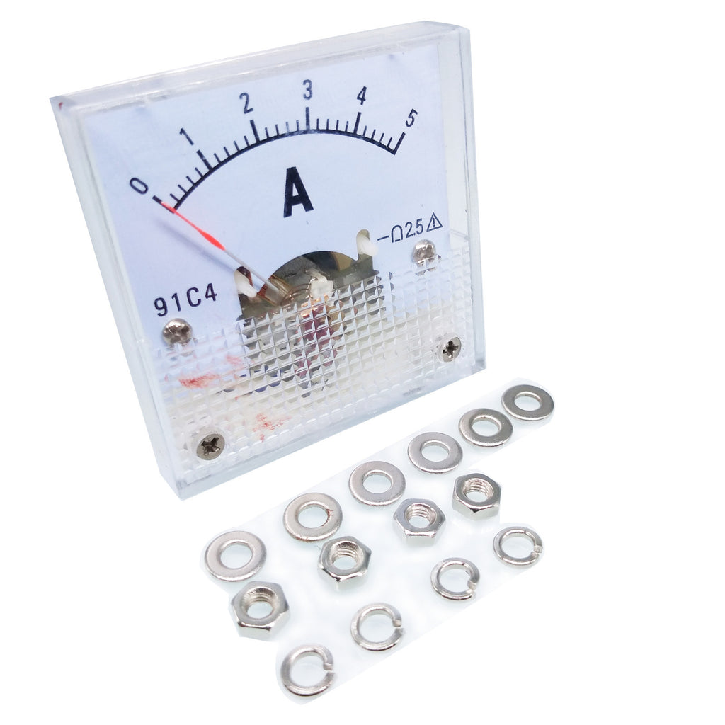 US Stock  DC 0 ~ 5A Analog AMP Current Pointer Needle Panel Meter Ammeter 91C4