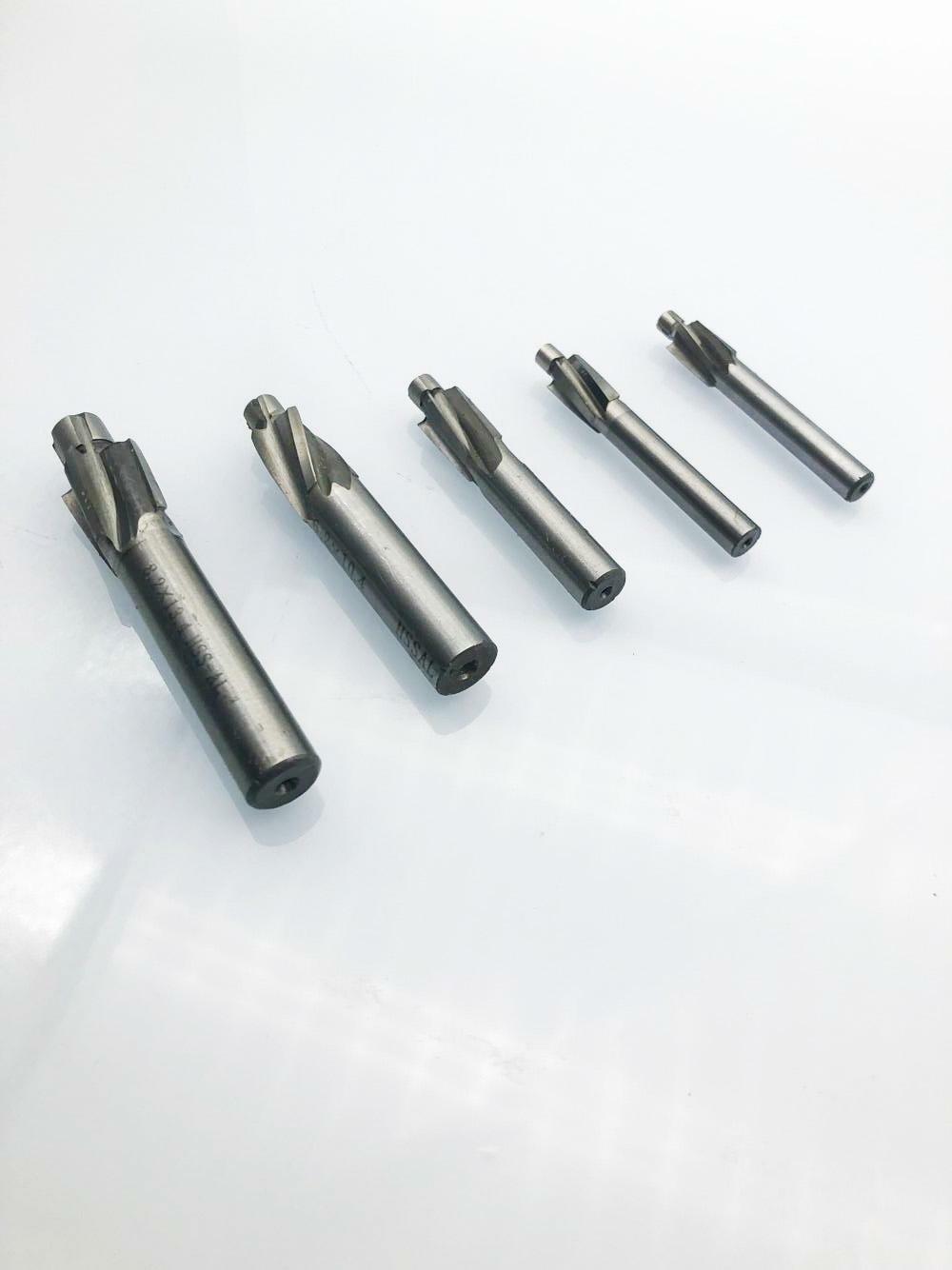 5pc 4 Flute Countersink HSS-AL End Mill Cutter Pilot Slot Drill Bits Tool M3-M8